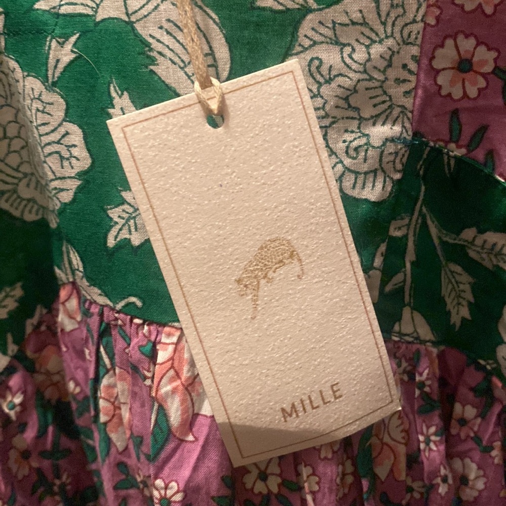 Mille ADELE DRESS IN PURPLE ROSE PATCHWORK - Picture 7 of 7